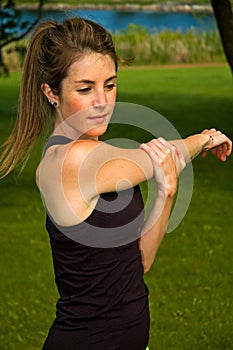 Young Woman Stretching