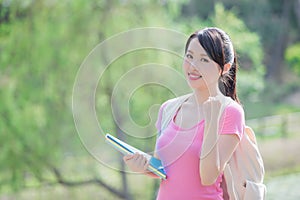 Young woman student smile