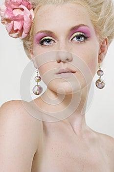 Young woman with stylish make-up