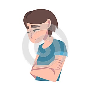 Young Woman Suffering from Pronounced Weakness, Symptom of Heart Stroke Cartoon Vector Illustration