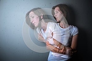 Young woman suffering from a severe depression/anxiety