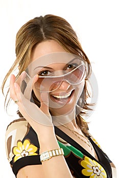 Young woman in sun glasse