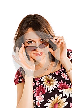 Young woman in sun glasses