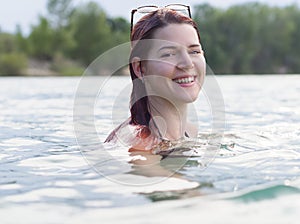 Young Woman Swimming