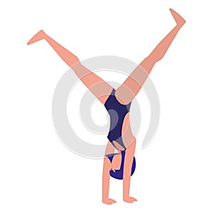 Young woman with swimsuit practicing exercice