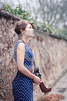 Young woman taking pictures