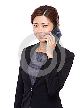 Young woman talk to cellphone