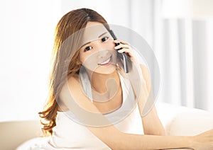 young woman talking on the phone