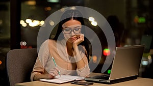 Young woman thinking over startup idea, lack of motivation and inspiration