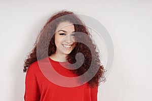 Young woman with a toothy smile