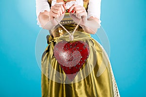 Young woman in traditional clothes - dirndl or tracht