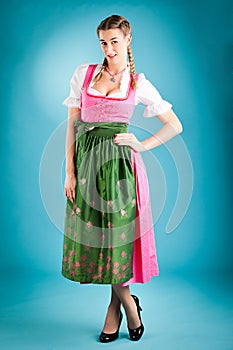 Young woman in traditional clothes - tracht photo