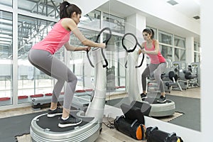 Young woman training in the gym