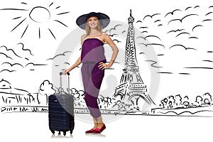 The young woman travelling to paris