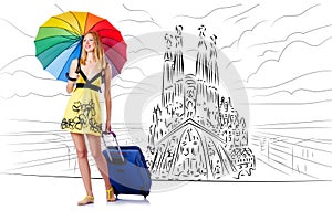 The young woman travelling to spain to see sagrada familia