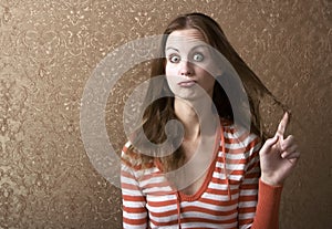 Young Woman Twirling Her Hair