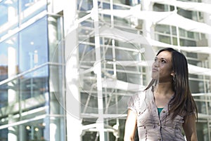 Young Woman in Urban Setting