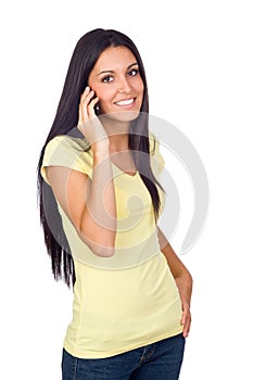 Young Woman Using a Cell Phone