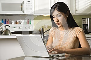 Young Woman Using Laptop