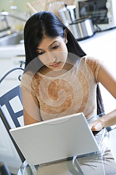 Young Woman Using Laptop