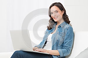 Young Woman Using Laptop