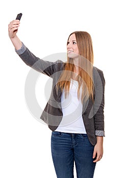 Young woman using smart phone