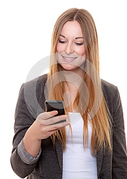 Young woman using smart phone