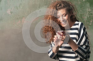 Young woman using smartphone