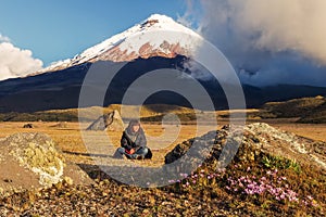 Young Woman Volcanologist In South America