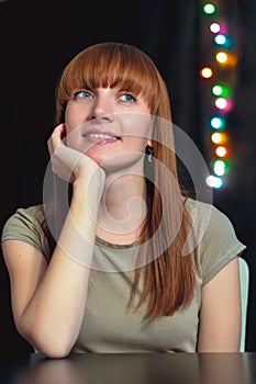 Young woman waiting a holiday