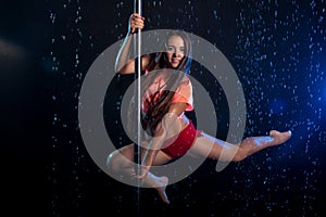 Young woman Water studio photo