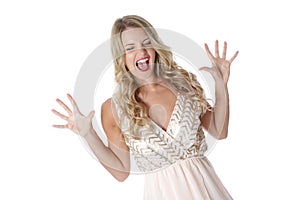 Young Woman Wearing Sheer Flimsy Dress