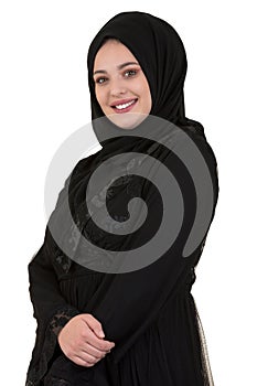 Young Woman Wearing Traditional Arabic Clothing hijab