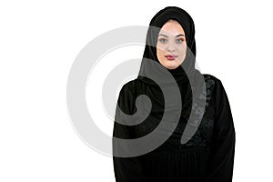 Young Woman Wearing Traditional Arabic Clothing hijab