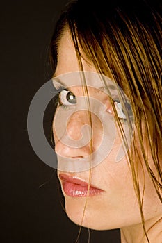 Young woman with wet hair