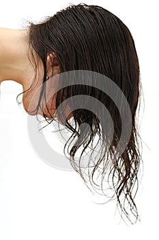 Young woman with wet hair