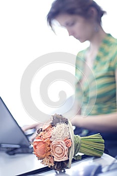 Young woman at work