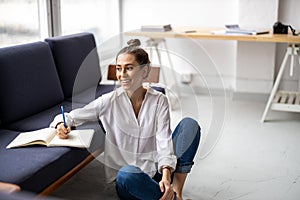 Woman working in creative start-up company