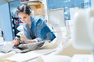 young woman working in factory