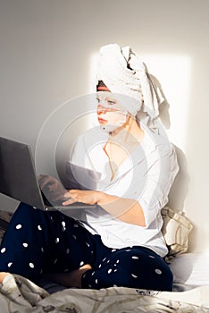 Woman is working from home