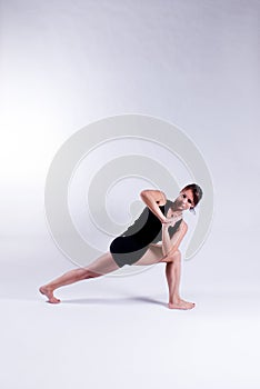 Young woman in yoga pose