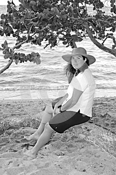 Young women on a beach