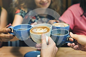 Young Women Drinking Coffee Concept