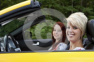 Young women going for a joy ride