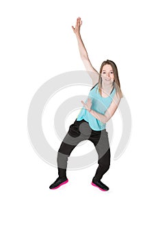 Young Women in joggers dancing and having fun