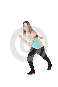 Young Women in joggers dancing and having fun