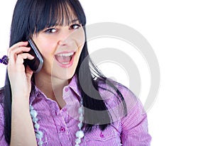 Young women on phone