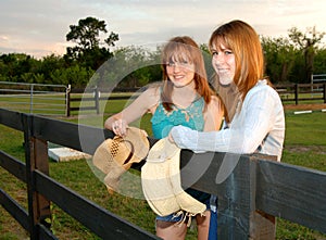 Young women at ranch