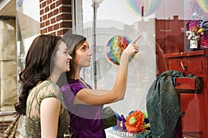 Young Women Window Shopping