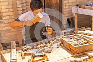 The young wood masters at work